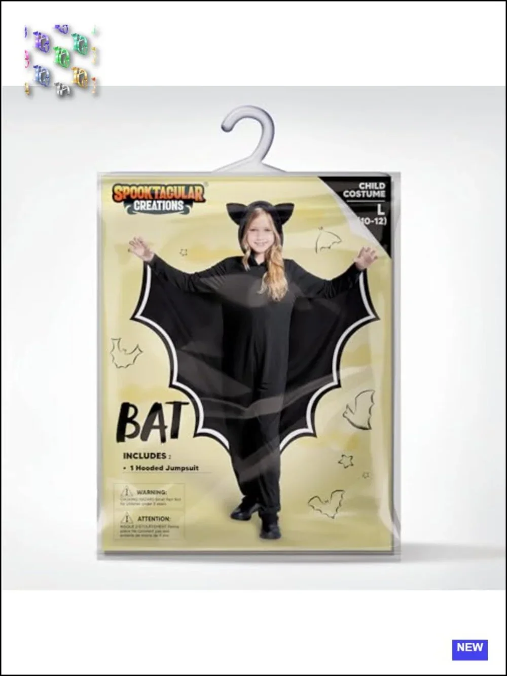 Glow in the Dark Bat Costume Jumpsuit with Hood for Kids Halloween Cosplay